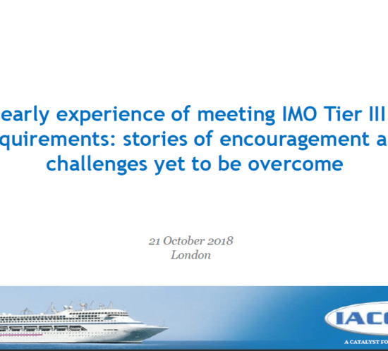 The experience with IMO Tier III NOx 2018