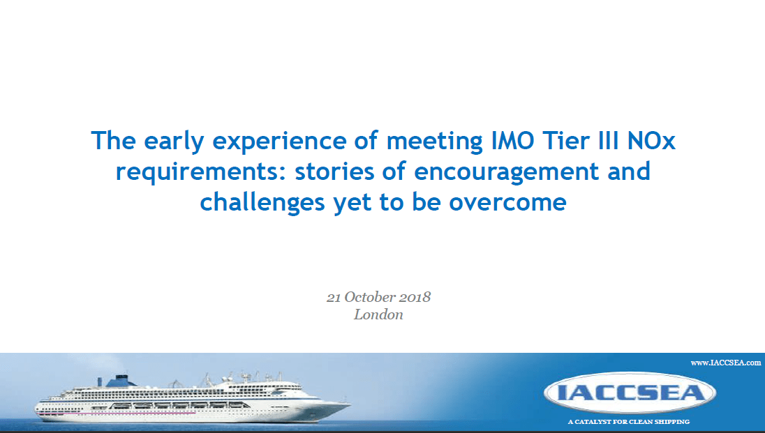 The experience with IMO Tier III NOx 2018