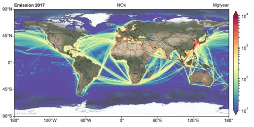 Figure 2: Global shipping NOx emissions [5]